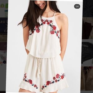 American Eagle Halted Neck Top Romper